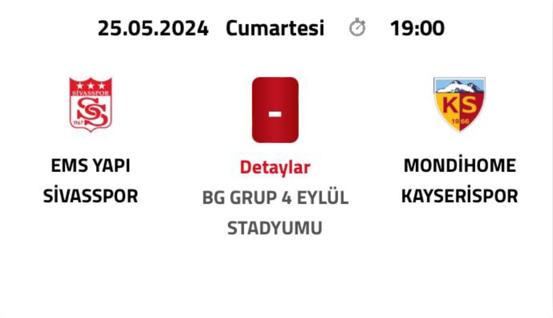 Sivasspor - Kayserispor maçı Cumartesi günü oynanacak